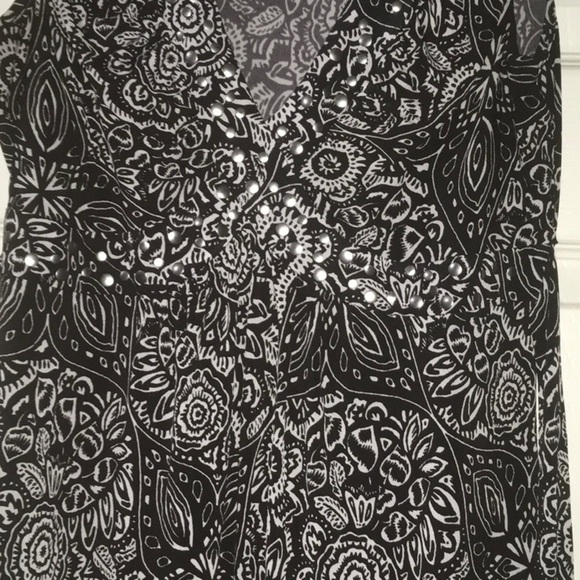 Sexy Speechless top women’s size small s sleeveless black pattern tie Babydoll - Picture 7 of 16